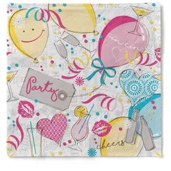 Sovie HOME Serviette Ballons aus Tissue 33 x 33 cm, 20 Stück - Luftballons Konfetti Luftschlangen