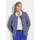GOLDNER Elegante Karo-Jacke mit Glanzeffekten in royalblau weiß, / gemustert), | Gr.: 38