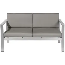 Beliani Gartenbank 142 x 80 x 70 cm Silber