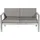 Beliani Gartenbank 142 x 80 x 70 cm Silber