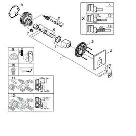 Grohe Eurocube Joy supersteel, UP-Wannen-Einhebelmischer