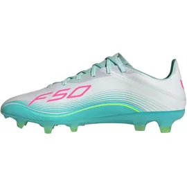 adidas F50 Messi Pro FG FG Herren Cloud White/Lucid Pink/Flash Aqua 48 2/3