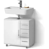 livinity Livinity® Waschbeckenunterschrank Weiß Hochglanz, 60 x 60.8 cm