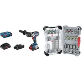 Bosch Professional 18V System Akku Bohrschrauber GSR 18V-110 C + 35x Extra Hard Schrauberbit‐ und CYL-3 Bohrer-Set (197 x 110,5 mm)