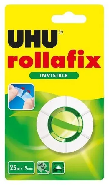 UHU Klebefilm rollafix invisible, 19 mm x 25 m