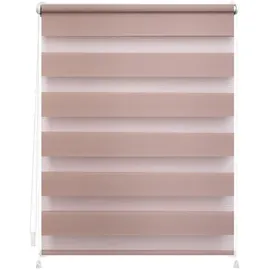 Lichtblick Duo Rollo / Doppelrollo Klemmfix 100 x 150 cm verspannt altrosa