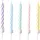 Amscan Spiralkerzen Pastel Rainbow 10 St. Gelb/Lila/Rosa/Silber/Mint