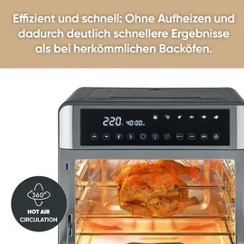 Severin 2-in-1 Toastofen & Heißluftfritteuse TO 9579 schwarz-silber