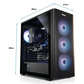 Kiebel kiebel.de Gaming PC Wooden V AMD Ryzen 5 5500, 32GB DDR4, AMD Radeon RX 7600 8 GB, 1TB SSD, Windows 11, Gaming PC