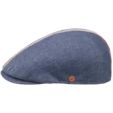 Mayser Jasper Stripes Leinencap Schirmmütze Schiebermütze Herren - Made in The EU mit Schirm, Futter Sommer Frühling-Sommer - 55 cm Denim - 55