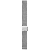 Fossil Uhrenband für Damen 12 mm LiteHide-Leder Silber, S161073