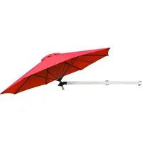 Costway Wandschirm Ø 250 cm Rot