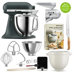 KitchenAid Artisan Küchenmaschine 5KSM185PS Brot-Back-Set Palmenstrand