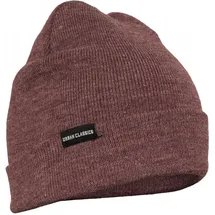 URBAN CLASSICS Basic Flap Beanie - Rot - ONE SIZE