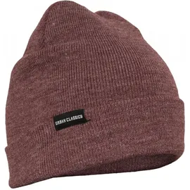 URBAN CLASSICS Basic Flap Beanie - Rot - ONE SIZE