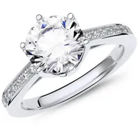 JEWLIX Verlobungsring JEWLIX Verlobungsring aus 925 Silber mit Steinbesatz VR0048 52