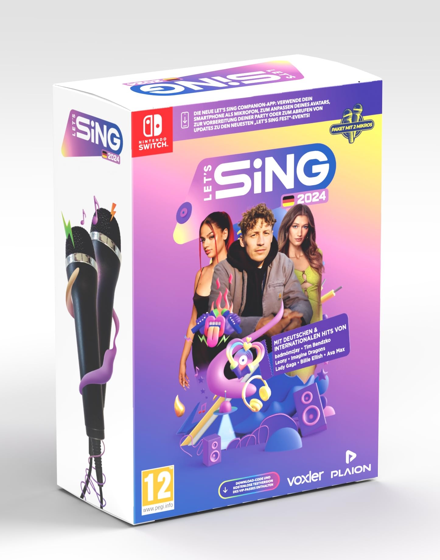 Let's Sing 2024 German Version (+ 2 Mics) (Nintendo Switch) (AT-PEGI)