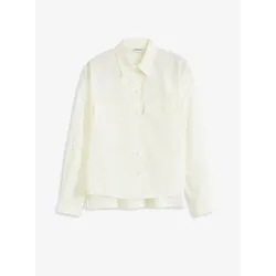 bonprix Popeline-Bluse, weiß, 54, mit Baumwolle