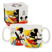 Disney Mickey Mouse 325 ml Kinder-Keramik-Becher in Geschenkbox Mickey Farbe fließen