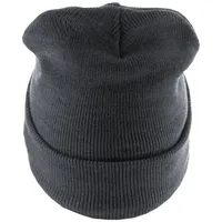 MSTRDS Beanie Basic Flap Long Version in Grau, Einheitsgrösse
