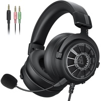EKSA Gaming-Headset (Verstellbarer Kopfbügel, Gaming Headset mit Mikrofon, PS4 PC Gaming Kopfhörer mit Kabel) schwarz