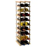 Proregal Modulares Weinregal Vinotega Mod Metal HxBxT 92,5 x 22,5 x 24,5 cm 2 x 9 Flaschen Massives Kiefernholz Natur