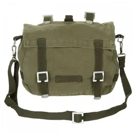Max Fuchs BW Messenger Bag Combat, klein Oliv Stonewashed - L