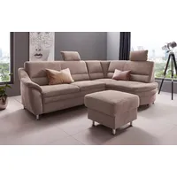 Home Affaire "Cardoso L-Form", braun (cappuccino), B:250cm H:90cm T:175cm, Struktur imprägniert (100% Polyester);Luxus-Microfaser ALTARA NUBUCK (100% Polyester);Struktur (52% Polyester, 35% Polyacryl, 13% Baumwolle);Luxus-Microfaser weich (90% Polyester,