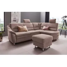 Home Affaire "Cardoso L-Form", braun (cappuccino), B:250cm H:90cm T:175cm, Struktur imprägniert (100% Polyester);Luxus-Microfaser ALTARA NUBUCK (100% Polyester);Struktur (52% Polyester, 35% Polyacryl, 13% Baumwolle);Luxus-Microfaser weich (90% Polyester,