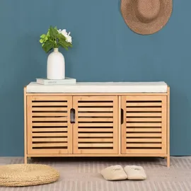ad.con Schuhbank 50 x 90 x 35 cm gepolstert / beige