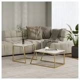 Vicco Myra Marmor-Weiß/Gold MDF 60 x 50 x 38 cm