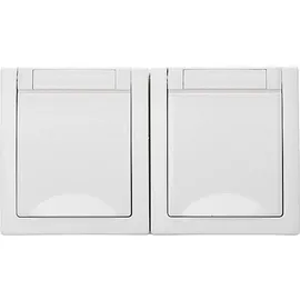 HHG Schuko-Steckdose 2-fach Weiß 1 St.