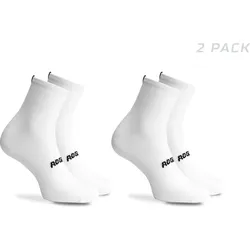 Radsport Socken Herren und Damen 2er-Pack - Coolmax - Weiß - Essential weiß L