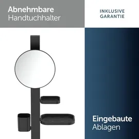 Ideal Standard Beauty Kosmetikspiegel-Set Bar Schwarz Matt