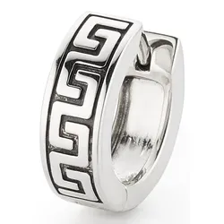 Single-Creole »Schmuck Geschenk Silber 925 Ohrschmuck Ohrring Single«, 37367269-0 silberfarben-schwarz