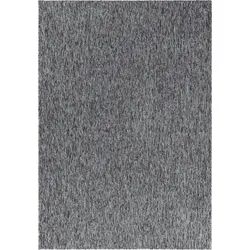 Teppich Kurzflor Unifarben Polypropylen saugroboter Wohnzimmer Grau Läufer 60x100 | Kadima Design