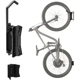 Maclean Brackets Fahrrad-Wandhalterung max. Tragkraft 35 kg, Neigungswinkel einstellbar, Stahl - Schwarz