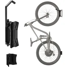 Maclean Brackets Fahrrad-Wandhalterung max. Tragkraft 35 kg, Neigungswinkel einstellbar, Stahl - Schwarz