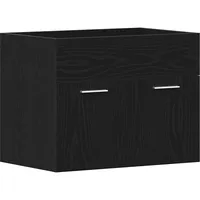 VidaXL Waschbeckenunterschrank Schwarz Eichen-Optik 60x38,5x46 cm