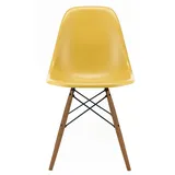 Vitra - Eames Fiberglass Side Chair DSW, Esche honigfarben / Eames ochre light (Filzgleiter weiß)