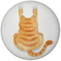 Speecheese Aggressiver Kater Magnet rund rund Witziger Cartoon Magnet