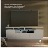 Blumfeldt TV Board Weiss, Wohnzimmer Möbel für tv, 150 cm Fernsehschrank mit Color-LEDs, Großes TV-Lowboard, Niedrige TV-Schränke mit