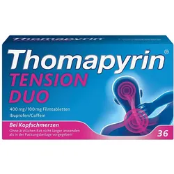 Thomapyrin TENSION DUO bei Kopfschmerzen: Ibuprofen/Coffein