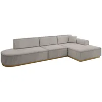 altdecor Ecksofa Ottomane Rechts IREA-L2-v2 - 328x171x83 cm Hellbraun
