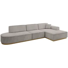 altdecor Ecksofa Ottomane Rechts IREA-L2-v2 - 328x171x83 cm Hellbraun