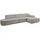 altdecor Ecksofa Ottomane Rechts IREA-L2-v2 - 328x171x83 cm Hellbraun