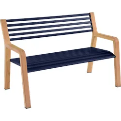 Fermob SOMERSET Bank Aluminium/Teak 122x62x82 cm - Braun