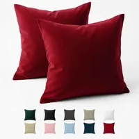 Dreamzie Kissenbezug 60x60 Baumwolle Renforcé (2er-Set) - Burgunderrot - Dicht gewebt mit 57 Fäden/cm2 - Kissenhülle 60x60 cm - Oeko Tex Zertifiziert