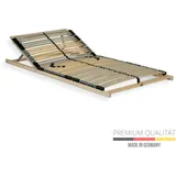 Sleepneo Lattenrost 90x200 cm – Verstellbares Kopfteil 42 Latten 7-Zonen Belastbar bis ca. 140 kg Birkenschichtholz Selbstmontage Made in Germany