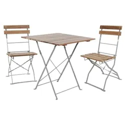 Lex Biergarten-Set Sitzgruppe Biergartenmöbel Gartenmöbel Gartentisch Stuhl 3tlg.